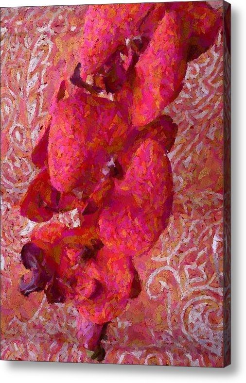 Barbie Corbett-Newmin - Orchid on Fabric Print Barbie Corbett-Newmin - Orchid on Fabric Print