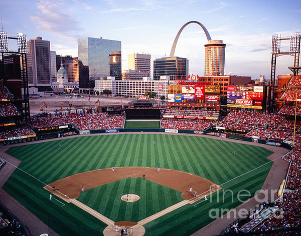 St Louis Cardinals Busch Stadium Weekender Tote Bag by John