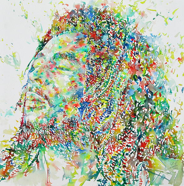 Bob Marley Round Beach Towel by Fabrizio Cassetta - Fine Art America
