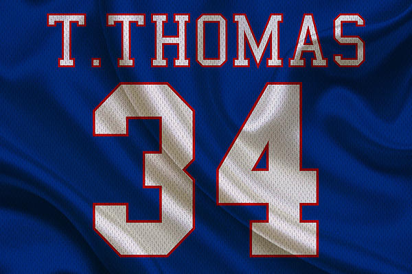 Buffalo Bills Thurman Thomas Kids T-Shirt by Joe Hamilton - Pixels