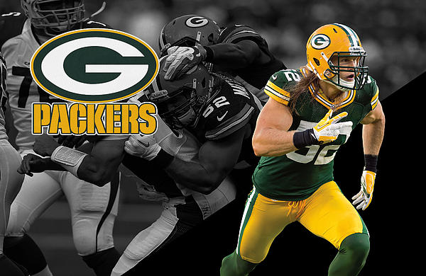 Clay Matthews GREEN BAY PACKERS 5 Art Print by Joe Hamilton - Fine