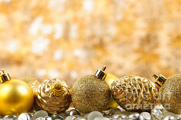 Golden Christmas Greeting Card for Sale by Elena Elisseeva