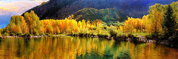 Lena Owens - OLena Art Vibrant Palette Knife and Graphic Design - Awe-Inspiring Views of Fall at Maroon Bells