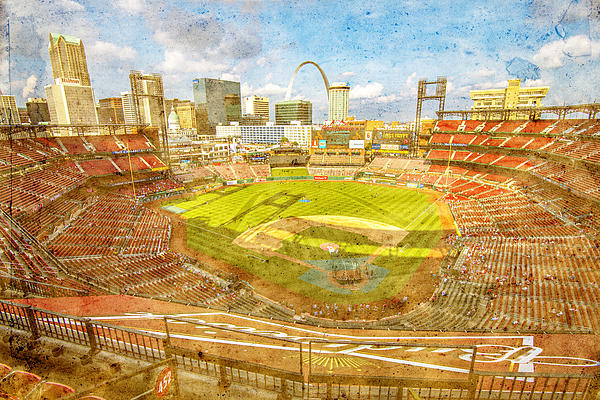 Busch Stadium St. Louis Cardinals Day Paint Photograph by David