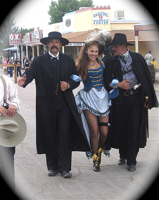 Wyatt Earp Doc Holliday Escort Woman With O.k. Corral In