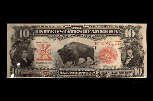 Collectible American Bison Lewis and Clark 10 Dollar Banknote