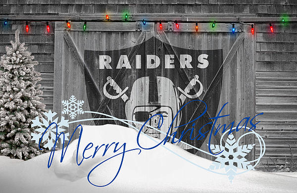 Raiders Santa Claus Shower Curtain by Joe Hamilton - Pixels Merch
