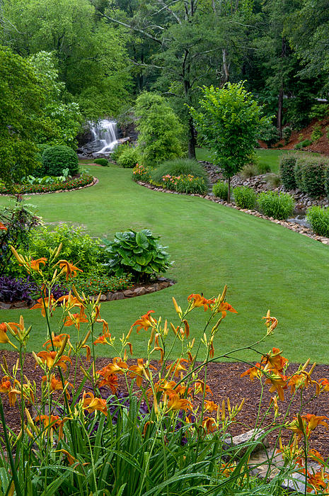 Rock Quarry Falls In Greenville Sc Cleveland Park by Willie Harper