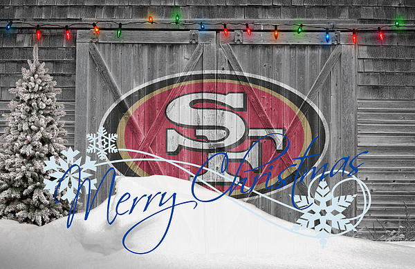 San Francisco 49ers Christmas Card Poster by Joe Hamilton - Fine Art America