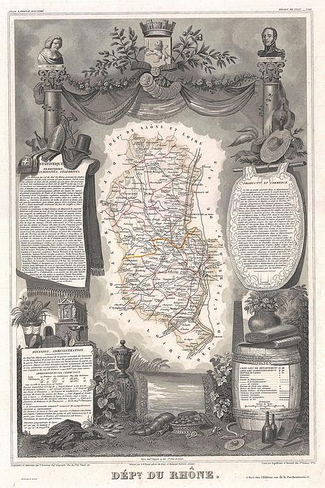 https://images.fineartamerica.com/images-medium-5/1852-levasseur-map-of-the-department-du-rhone-france-beaujolais-wine-region-paul-fearn.jpg