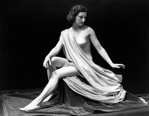 600px x 466px - 1920s Nude Woman Model Sitting Jigsaw Puzzle by Vintage Images - Pixels