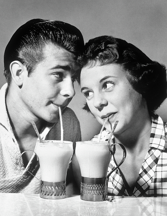 1940s 1950s Romantic Teenage Couple Boy Fleece Blanket by Vintage ...