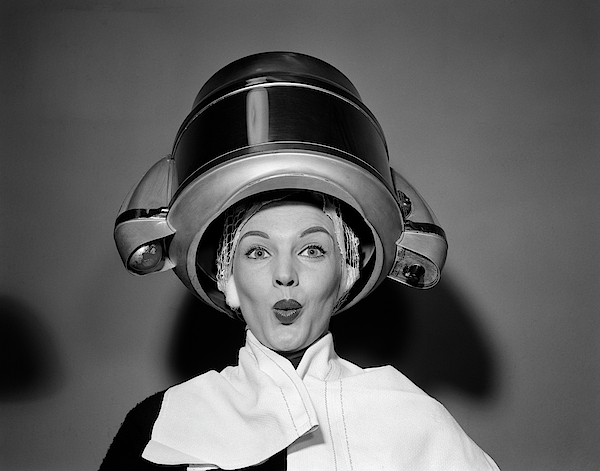 1950s Woman Under Hair Dryer With Towel Jigsaw Puzzle by Vintage Images -  Pixels