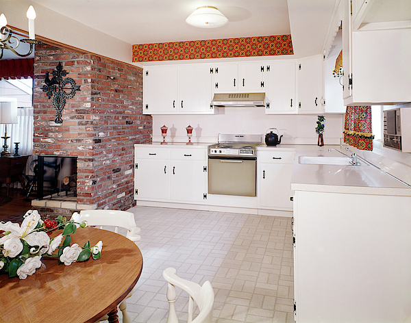 Premium Photo  Kitchen interior with vintage fridge