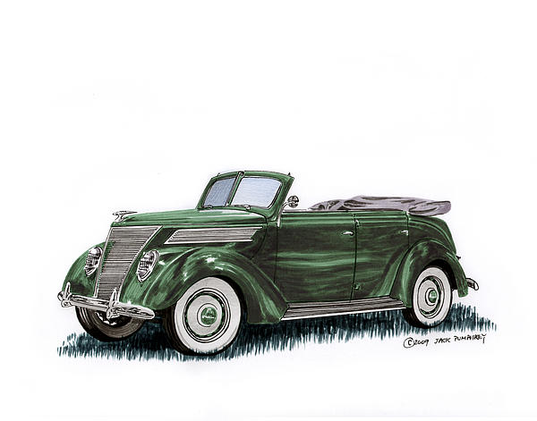 1937 Ford 4 door convertible #6
