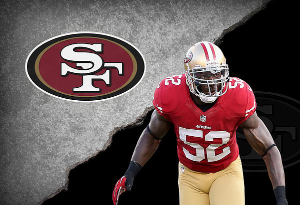 Patrick Willis 49ers Art Print by Joe Hamilton - Fine Art America