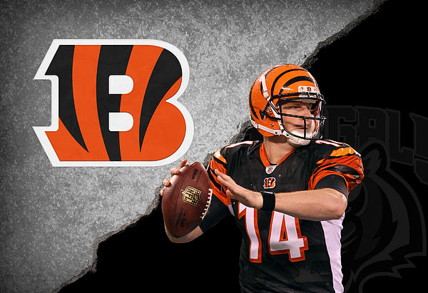 Andy Dalton Bengals Canvas Print / Canvas Art by Joe Hamilton - Fine Art  America