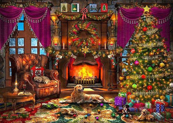 Old Christmas Cottage by MGL Meiklejohn Graphics Licensing