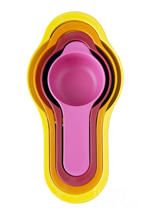 rainbow color 6-piece plastic measuring cups