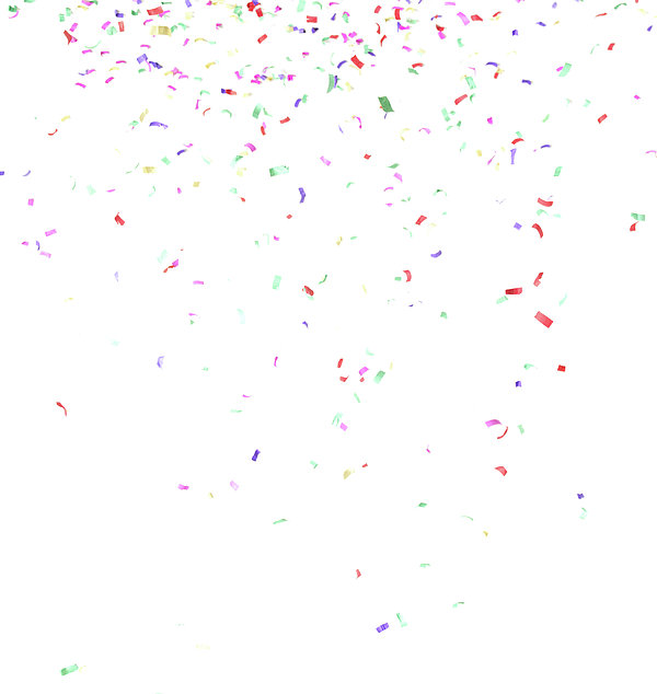 Multicolored Confetti Greeting Card by Lauren Burke