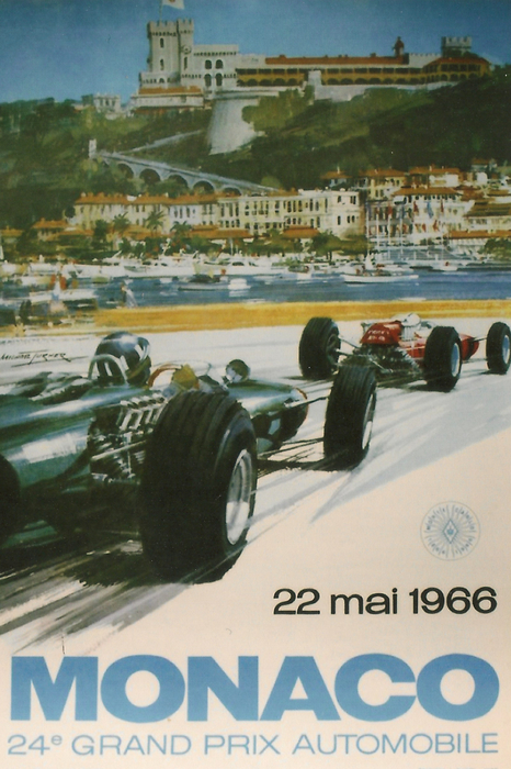 24th Monaco Grand Prix 1966 T-Shirt by Georgia Fowler - Fine Art 