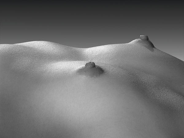 600px x 450px - 4269 Black White Nude Small Breasts Large Nipples Greeting Card by Chris  Maher