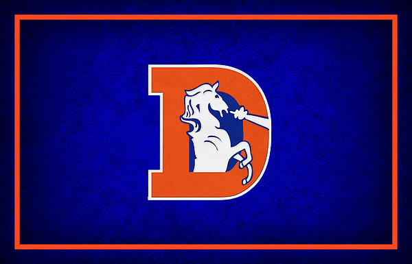 Denver Broncos Helmet3 Kids T-Shirt by Joe Hamilton - Pixels