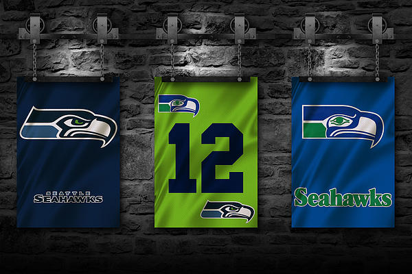 Seattle Seahawks T-Shirt by Joe Hamilton - Pixels