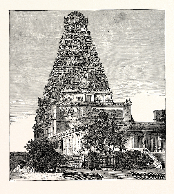 Great Temples of Tanjore (Thanjavur, Tamil Nadu) - 1880's-90's - Old Indian  Photos