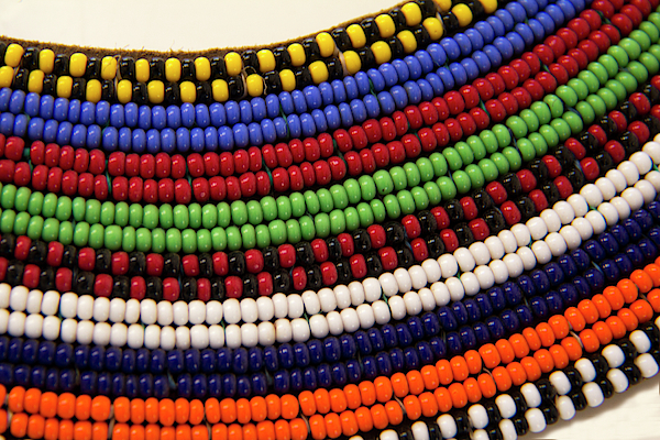 African Hair Clip With Maasai Beads and Porcupine Keel. 