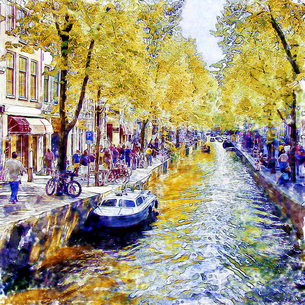 Marian Voicu - Amsterdam Canal watercolor