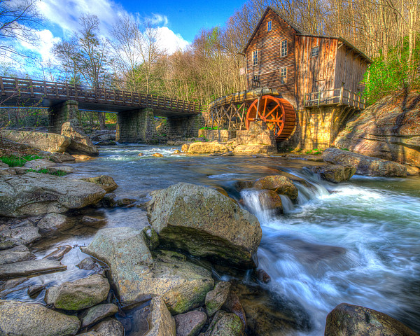 Michael Bowen - An early Spring morning at the Glade Creek Grist Mill.