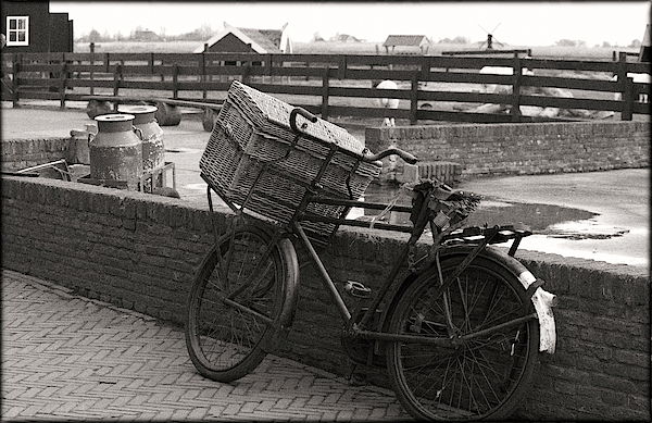 old fashioned bikes with baskets for sale