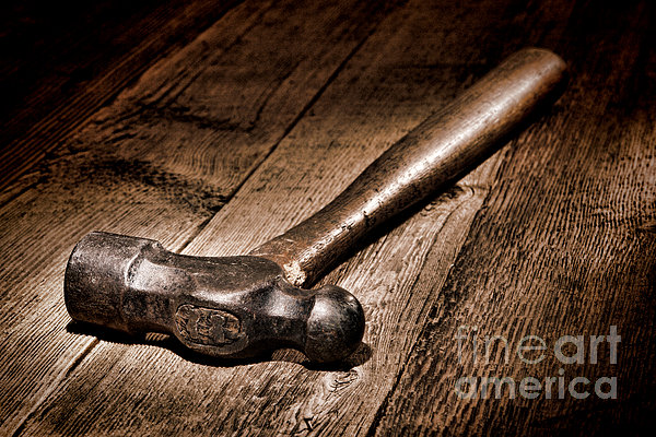 Old Antique Vintage Hammer Drawings Collection Stock Vector