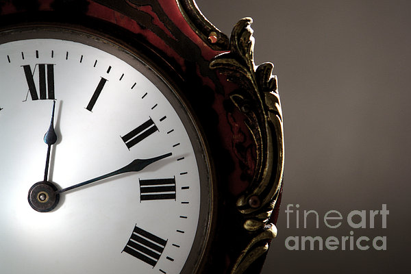 antique clock face midnight