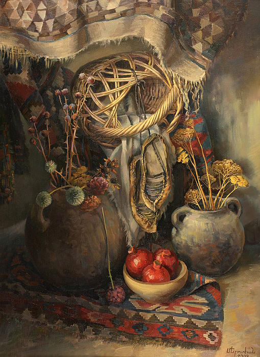 Basket Still Life Art Card