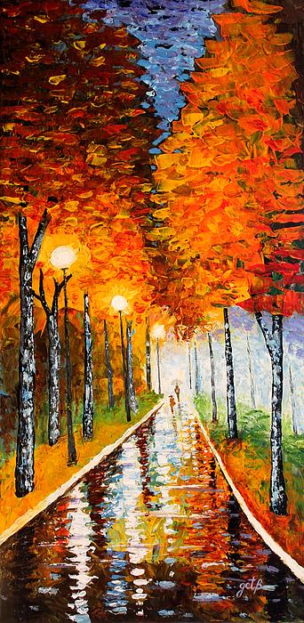 Autumn Beauty original palette knife painting Canvas Print / Canvas Art by  Georgeta Blanaru - Fine Art America