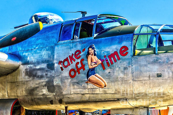 B25 Take Off Time Tapestry by Nick Zelinsky Jr - Fine Art America