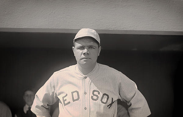 Babe Ruth with the Sox Youth T-Shirt by Mountain Dreams - Pixels