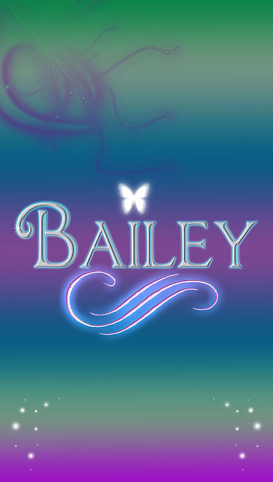 Bailey Name Art Greeting Card by Becca Buecher