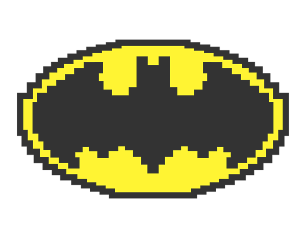 Batman - Pixel Symbol T-Shirt by Brand A - Pixels