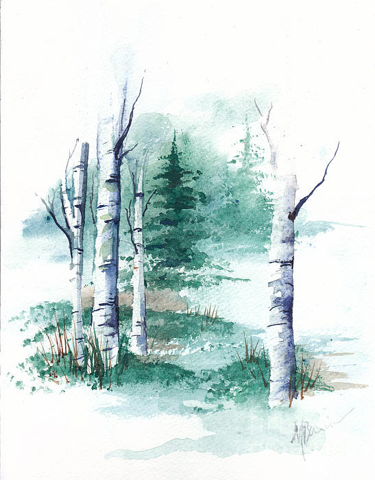 Marie Barcia - Birch trees