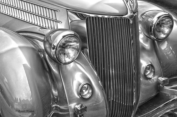 Black and White Classic 36 Ford Bath Towel by Randall Branham - Pixels