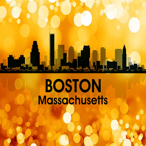 Boston Ma 3 Squared Greeting Card For Sale By Angelina Tamez