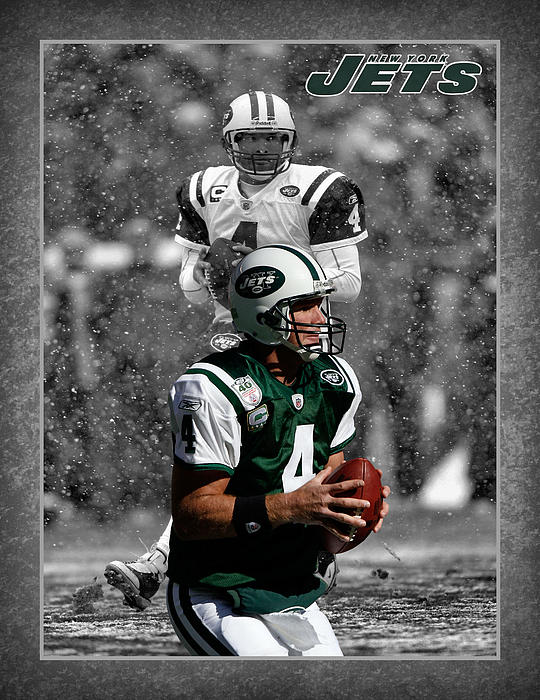 Brett Favre New York Jets Greeting Card by Joe Hamilton