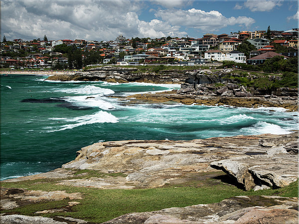 Sydney Australi... Panoramablick auf den überfüllten Bronte Beach Lais Puzzle 