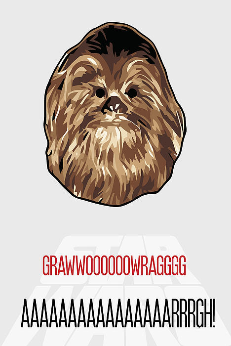 Chewbacca Star Wars Poster Hand Towel by Florian Rodarte - Florian