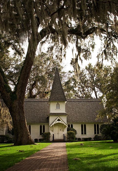 Christ Church of St. Simon's Island Georgia hotsell framed image