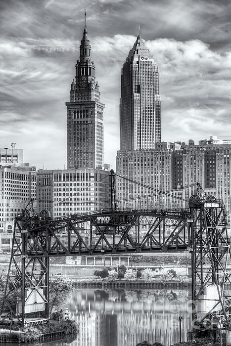 Cleveland Script and Skyline iPhone background