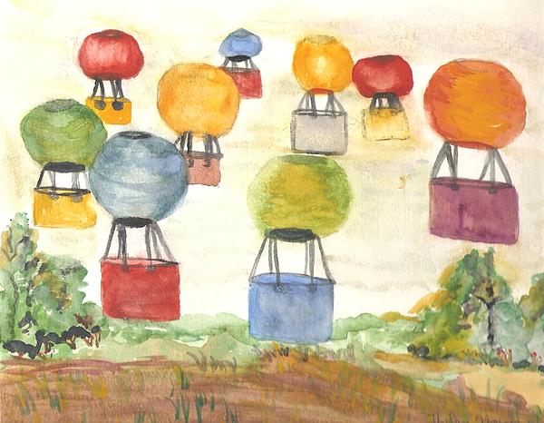 Thelma Harcum - Colorfull Hot Air Balloons
